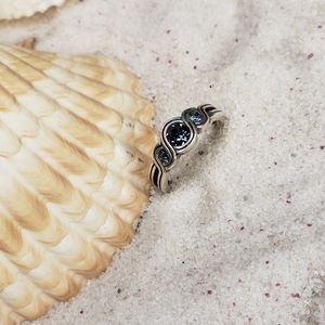 Brighton blue infinity sparkle ring